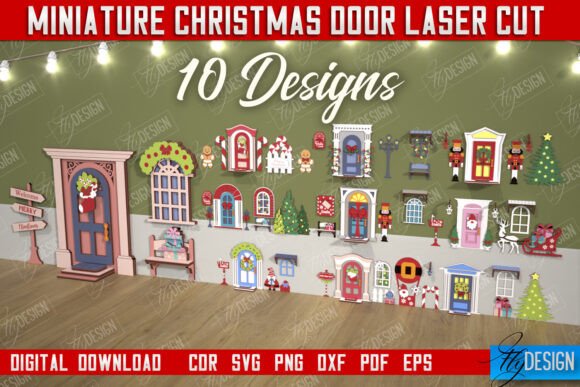 A Designer's Look at the Miniature Christmas Doors Bundle CNC