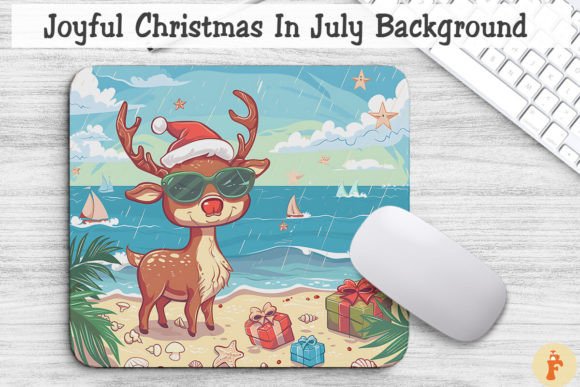 A Joyful Christmas in July Graphic for Festive Summer Backgrounds