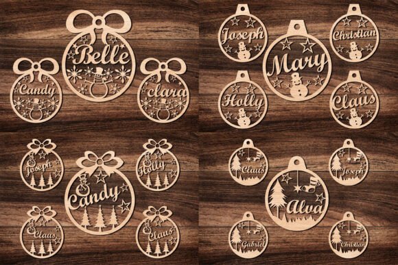 A Laser-Cut Winter Ornament Set for Personalized Design Projects