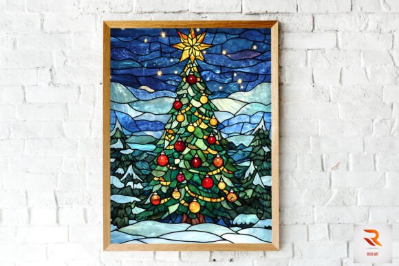 A Stained Glass Tree Graphic for Elegant Brand Backgrounds