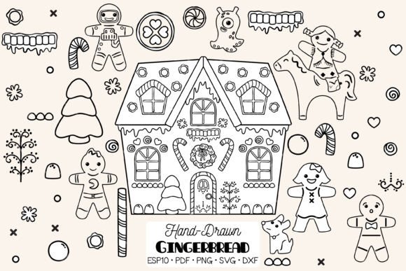 Charming Gingerbread Boy Girl DIY Christmas Graphics