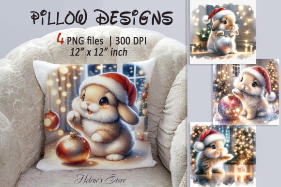Christmas Animals Pillow Case Designs: A Graphics Review