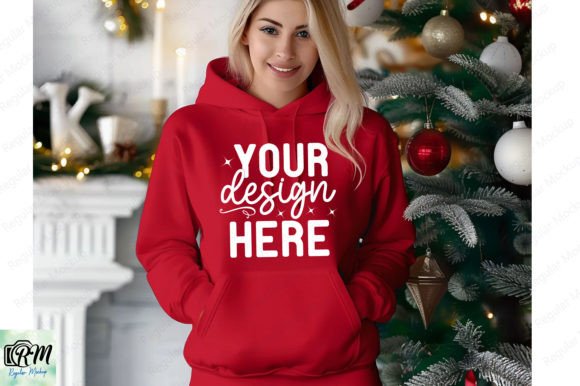 Christmas Gildan 18500 Hoodie Mockup 108: A Festive Graphics Asset