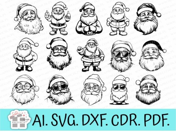 Christmas Graphics with Santa Claus: A Must for Seasonal Illustrations