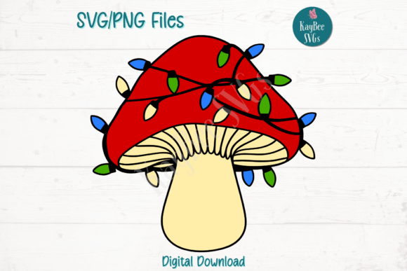 Christmas Mushroom: A Festive Graphic Design Asset for Crafts & Editorial Joy