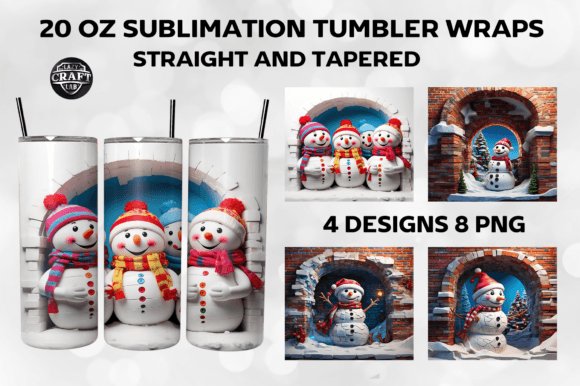 Christmas Snowman Tumbler Wrap 20oz PNG Review
