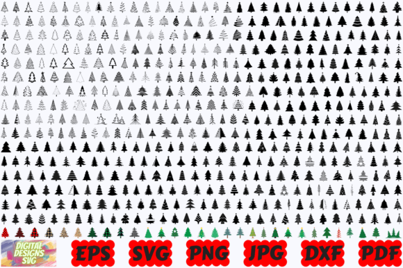 Christmas Tree SVG Graphics for Crafts and Marketing