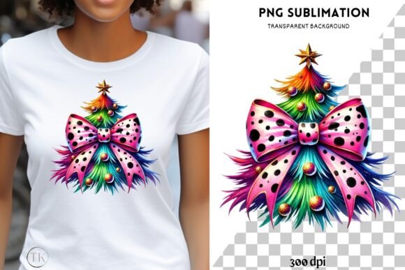 Coquette Christmas Tree PNG: Aesthetic Graphics for Crafters