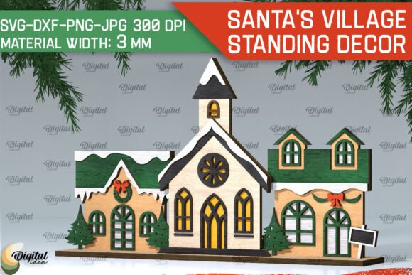 Evaluating a 3D Santa Village SVG for Laser-Cut Winter Projects
