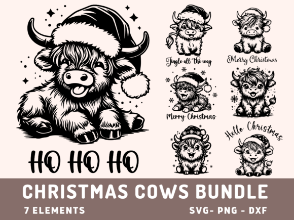 Highland Cow Christmas Svg Bundle: A Versatile Graphics Set