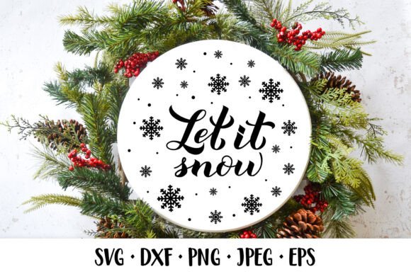 Let It Snow SVG: A Charming Winter Graphics Illustration