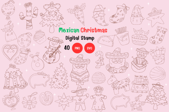 Mexican Christmas Doodle: A Festive Graphic for Bloggers