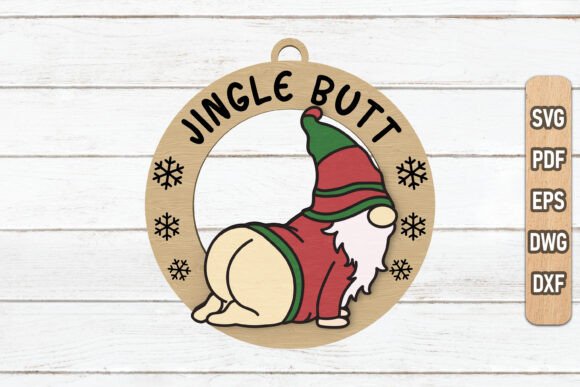 Reviewing the Laser Cut Winter Funny Gnome Jingle Butt Ornament