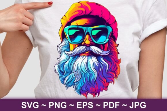 Santa Pop Art: A Bold Graphic for Holiday Products