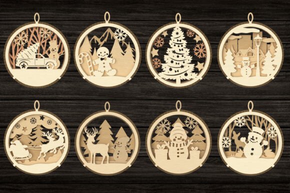 Seasonal Branding Assets: Laser-Cut Holiday Ornaments