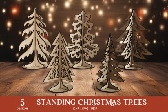 Standing Christmas Tree SVG Laser Cut Files: A Winter Amp Design Asset
